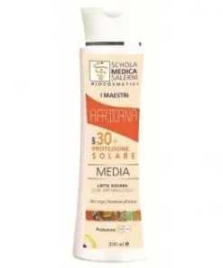 Africana – Protezione SPF30+ Latte Solare con Antimicotico 200ml, Difesa Solare e Cura della Pelle