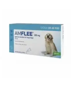 Amflee Spot-On Soluzione per Cani 3 Pipette da 2,68ml – Antiparassitario per Cani 20-40kg