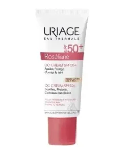 Uriage Roséliane CC Cream SPF50+ – Crema Colorata Antirossori per Pelle Sensibile, 40ml